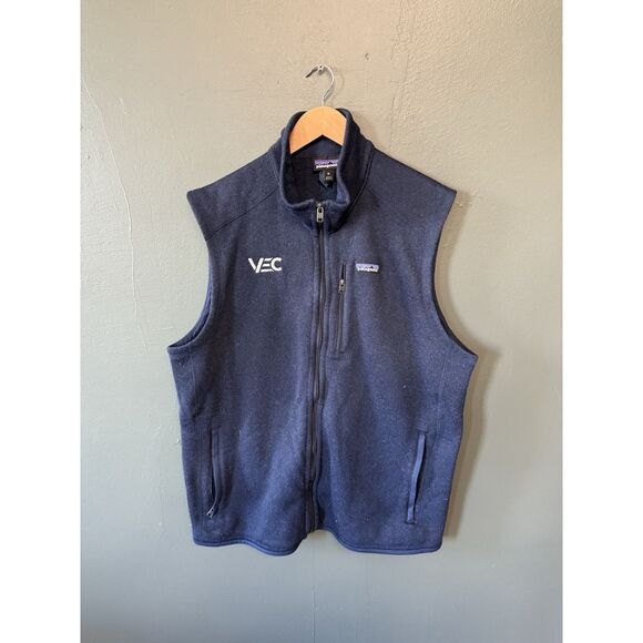 Patagonia Mens Blue Sleeveless Knit Full Zip Vest Size XL - Picture 1 of 3